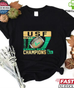 South Florida Football 2024 Hawaii Bowl Champions Shirt, featuring a celebratory design highlighting South Florida's victory in the 2024 Hawaii Bowl. Perfect for fans commemorating this championship win in a stylish and spirited way.