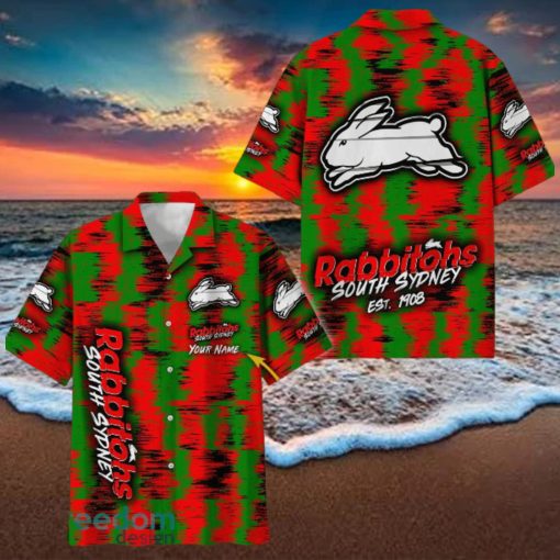 South Sydney Rabbitohs NRL Hawaiian Shirt Trending Design Custom Name