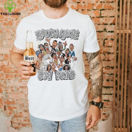 South house on road caricature shirt