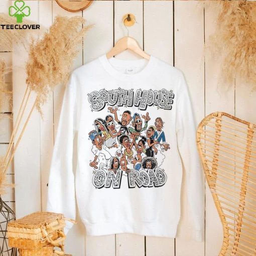 South house on road caricature shirt