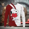 Southern Illinois Salukis Snoopy Cute Heart American Sports Team Ugly Xmas 3D Sweater