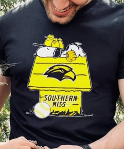 Southern Mississippi Golden Eagles Snoopy And Woodstock The Peanuts Baseball shirt