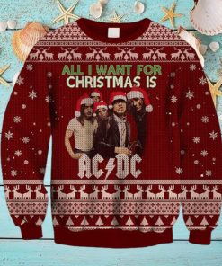 ACDC All I Want For Christmas Is ACDC 2023 Ugly Chirstmas Sweater