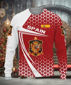 Spain Flag pattern sport soccer team World Cup qatar champions football Ugly Xmas Sweater