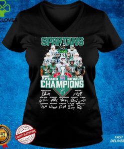 Spartans 2021 Peach Bowl Champions signatures hoodie, sweater, longsleeve, shirt v-neck, t-shirt