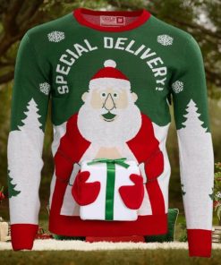 Special Delivery Santa Claus3D Gift Ugly Christmas Sweater