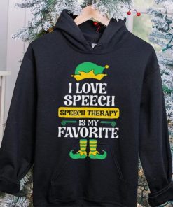 Speech Therapy Elf Christmas School Therapist Slp Language Shirt