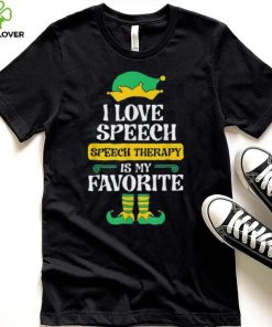 Speech Therapy Elf Christmas School Therapist Slp Language Shirt