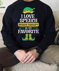 Speech Therapy Elf Christmas School Therapist Slp Language Shirt