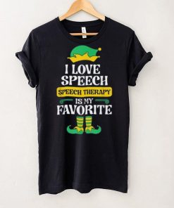 Speech Therapy Elf Christmas School Therapist Slp Language Shirt