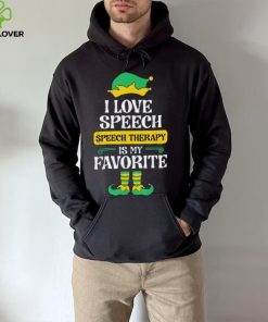 Speech Therapy Elf Christmas School Therapist Slp Language Shirt