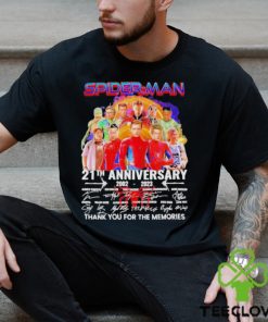 Spider Man 21th Anniversary 2002 2023 Thank You for the memories signatures shirt