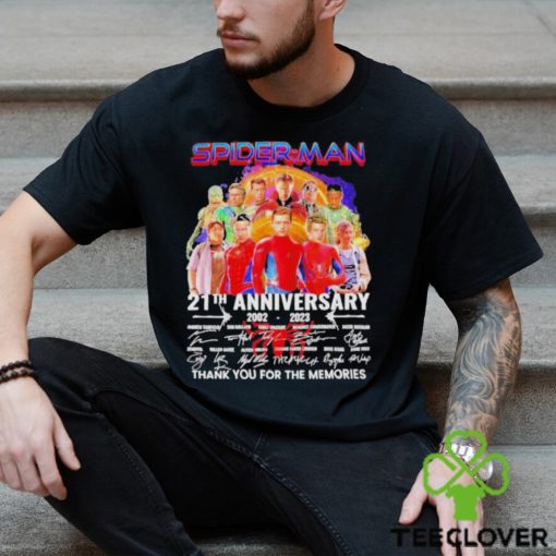 Spider Man 21th Anniversary 2002 2023 Thank You for the memories signatures shirt