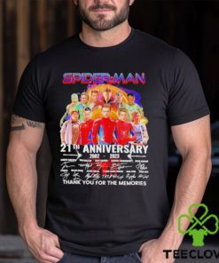 Spider Man 21th Anniversary 2002 2023 Thank You for the memories signatures shirt