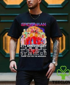 Spider Man 21th Anniversary 2002 2023 Thank You for the memories signatures shirt