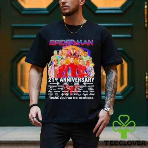 Spider Man 21th Anniversary 2002 2023 Thank You for the memories signatures shirt