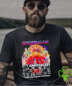 Spider Man 21th Anniversary 2002 2023 Thank You for the memories signatures shirt
