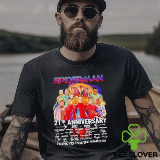 Spider Man 21th Anniversary 2002 2023 Thank You for the memories signatures shirt
