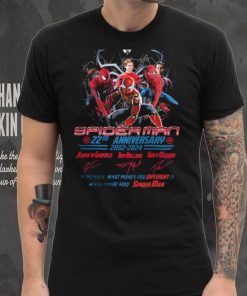 Spider Man 22nd Anniversary 2002 2024 Remember What Makes You Different Is What Make You Spider Man Signatures Shirt