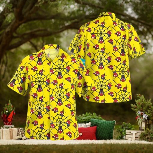 Spider Man Chibi yellow Hawaiian Shirt