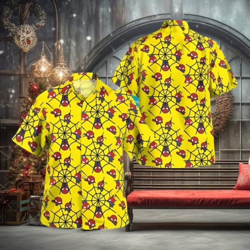 Spider Man Chibi yellow Hawaiian Shirt