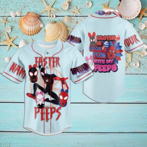 Spider Man Easter Peeps Custom Baseball Jersey