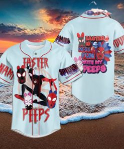 Spider Man Easter Peeps Custom Baseball Jersey