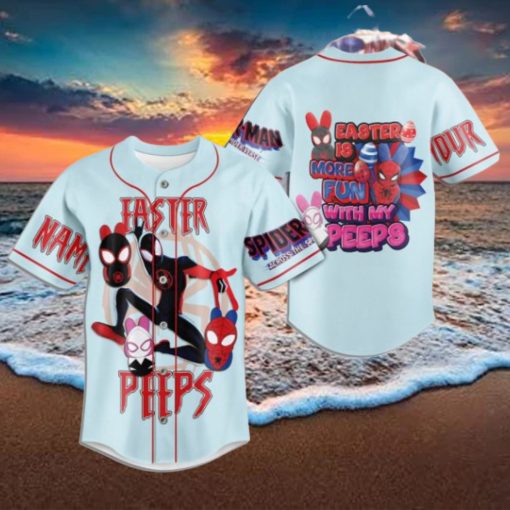 Spider Man Easter Peeps Custom Baseball Jersey