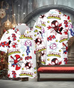 Spider Man Hawaiian Shirt Spidey And His Amazing Friends Cool Hawaiian Shirts