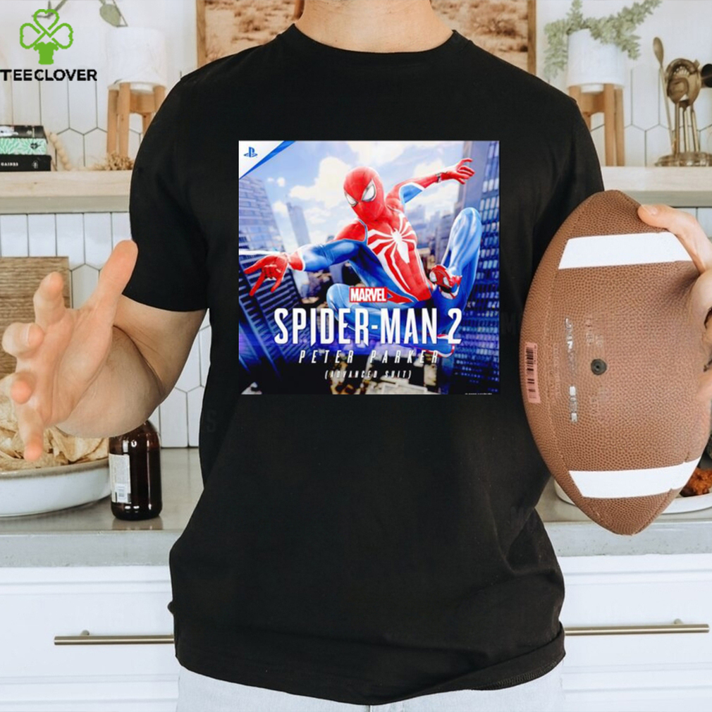 Spider man 2 Peter Parker advanced suit poster shirt Spider man 2 Peter Parker advanced suit poster shirt