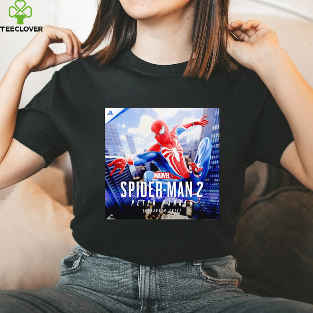 Spider man 2 Peter Parker advanced suit poster shirt Spider man 2 Peter Parker advanced suit poster shirt