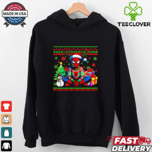 Spiderman Christmas Snowman gifts ugly shirt