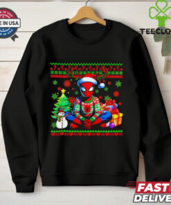 Spiderman Christmas Snowman gifts ugly shirt