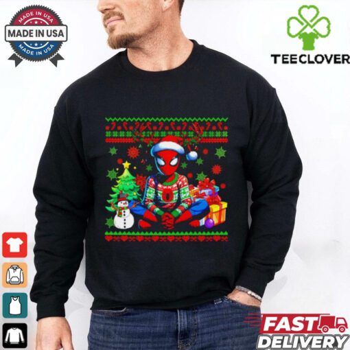 Spiderman Christmas Snowman gifts ugly shirt