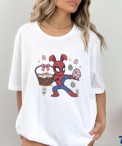 Spiderman Easter Day Bunny Happy Easter Day eggs and flower shirt 1 Spiderman Easter Day Bunny Happy Easter Day eggs and flower shirt