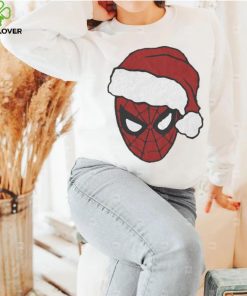 Spiderman Marvel Comics Mad Engine Santa Hat Graphic T Shirt