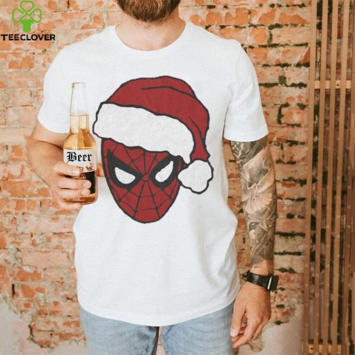 Spiderman Marvel Comics Mad Engine Santa Hat Graphic T Shirt