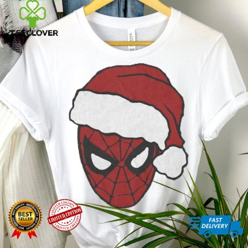 Spiderman Marvel Comics Mad Engine Santa Hat Graphic T Shirt