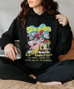 SpongeBob SquarePants 25th Anniversary 1999 2024 Thank You For The Memories All Characters Signatures To All Fan hoodie, sweater, longsleeve, shirt v-neck, t-shirt