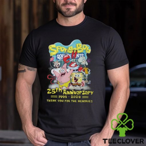 SpongeBob SquarePants 25th Anniversary 1999 2024 Thank You For The Memories T Shirt