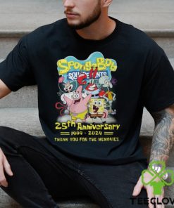 SpongeBob SquarePants 25th Anniversary 1999 2024 Thank You For The Memories T Shirt