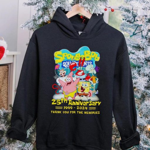 SpongeBob SquarePants 25th Anniversary 1999 2024 Thank You For The Memories hoodie, sweater, longsleeve, shirt v-neck, t-shirt