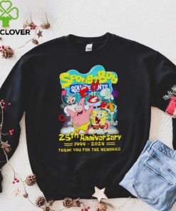 SpongeBob SquarePants 25th Anniversary 1999 2024 Thank You For The Memories hoodie, sweater, longsleeve, shirt v-neck, t-shirt