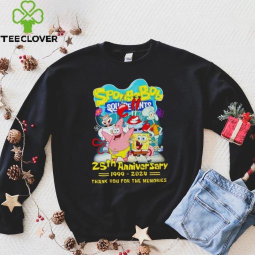 SpongeBob SquarePants 25th Anniversary 1999 2024 Thank You For The Memories hoodie, sweater, longsleeve, shirt v-neck, t-shirt