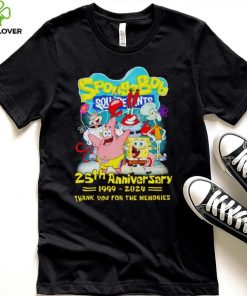 SpongeBob SquarePants 25th Anniversary 1999 2024 Thank You For The Memories hoodie, sweater, longsleeve, shirt v-neck, t-shirt