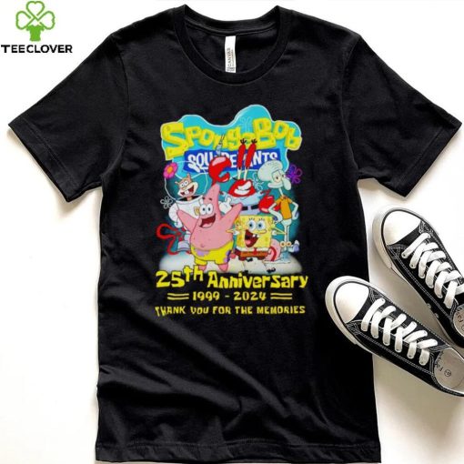 SpongeBob SquarePants 25th Anniversary 1999 2024 Thank You For The Memories hoodie, sweater, longsleeve, shirt v-neck, t-shirt