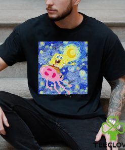 SpongeBob SquarePants Jellyfish Fields Starry Night shirt