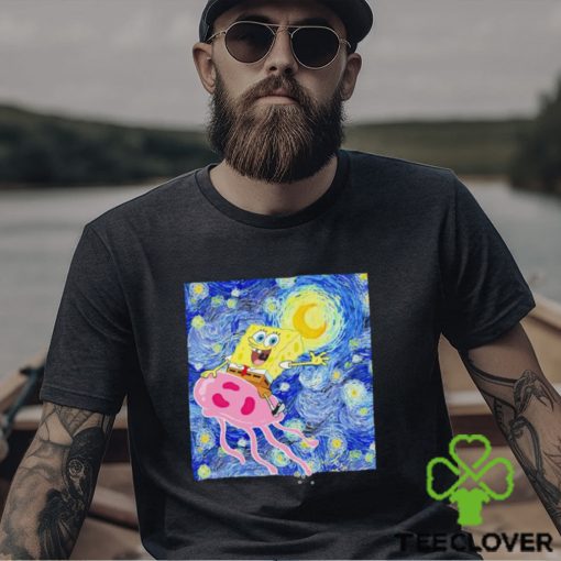 SpongeBob SquarePants Jellyfish Fields Starry Night shirt
