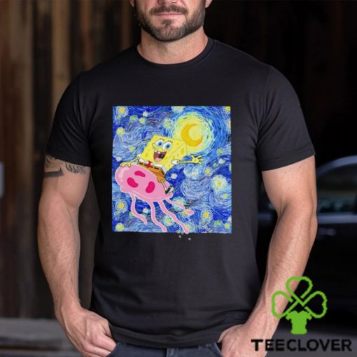 SpongeBob SquarePants Jellyfish Fields Starry Night shirt