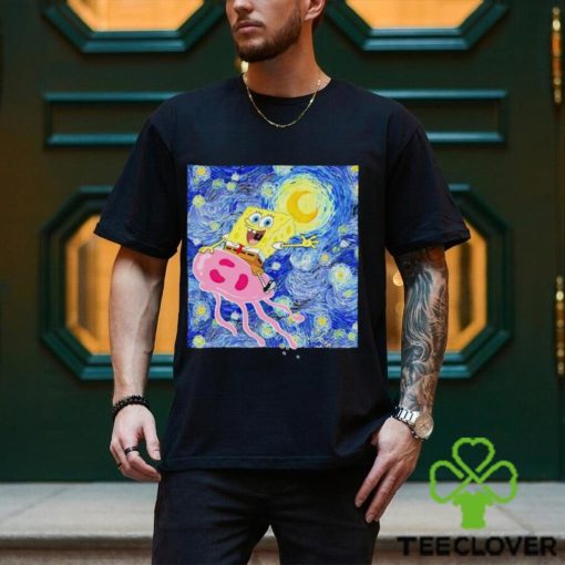 SpongeBob SquarePants Jellyfish Fields Starry Night shirt